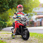 Qaba - Moto électrique Honda sous licence 12V avec phares et musique - rouge-Fonction d'éveil précoce favorisant l'apprentissage tout en s'amusant 