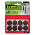 Scotch - Coussinets de feutre ronds, bruns, 2,54 cm (1 po), Paquet de 32-Conception facile à appliquer et autoadhésive