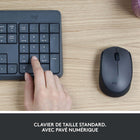 Logitech - Ensemble clavier et souris sans fil MK235,gris, français (920-007899)-Chiffrement évolué 128 bits du clavier permettant de protéger vos informations