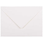 JAM Paper Enveloppes d'invitation Strathmore A7 avec rabat européen - 5,25 x 7,25 po - Vergé blanc brillant - paquet de 25-Couleur : Blanc brillant vergé