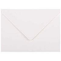 JAM Paper Enveloppes d'invitation Strathmore A7 avec rabat européen - 5,25 x 7,25 po - Vergé blanc brillant - paquet de 25-Couleur : Blanc brillant vergé