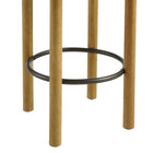 Modway - Fable Tissu Boucle Tabourets de comptoir - Ivoire de chêne - Ensemble de 2-Assemblée requise