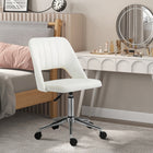 Vinsetto - Chaise de bureau pivotante sans accoudoirs - blanc crème-Hauteur d’assise réglable pour s’adapter à votre bureau et à vos habitudes d’assise
