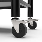 Permasteel - Glacière de patio roulante 80 pintes avec séparateur et étagère - noire-Couvercle rabattable amovible