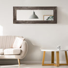 HOMCOM - Miroir sur pied ferme - 23,6 po l x 59,1 po H - marron-Convient pour le salon, la chambre, la salle à manger, le couloir 