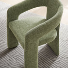 Modway - Oslo Tonneau Tissu tapis Chaise d’accent pour salle à manger - Feuille-Entièrement assemblé