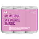 Perk - Papier hygiénique 2 épaisseurs - 242 feuilles par rouleau - Paquet de 12-12 rouleaux doubles de papier hygiénique 2 épaisseurs