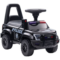 Aosom - Voiture à glissière pour enfants avec rangement secret sous le siège - noir-Construction pied-au-sol, excellente pour les jouets à glisser 