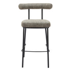 Zuo - Kede Tabouret de bar - Tweed vert-Tissu chenille doux
