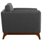 Modway - Chance Tissu rembourré Fauteuil - Gris-Coussins rembourrés en mousse dense