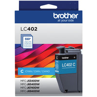Brother - LC402 INKvestment Tank Cartouche d'encre cyan à rendement standard-Rendement jusqu'à 550 pages par cartouche à rendement standard