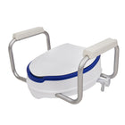 Mobile Patient Lift - Siège de toilette rehaussé AltiCare avec accoudoirs réglables, siège rembourré-Siège rembourré profilé intégré offrant un confort traditionnel avec un soutien amélioré