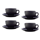 Maxwell & Williams - Tasse à Thé et Soucoupe Caviar - 250 ml - 4 Pièces-Lave-vaisselle