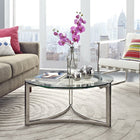 Modway - Signet Acier inoxydable Table basse - Argent-Socle en acier inoxydable poli