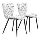 Zuo - Prestige Chaise de salle à manger - Blanc - Ensemble de 2-Assemblage requis
