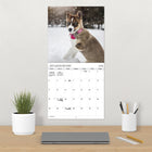 DateWorks - 2026 Calendrier Mural 16 Mois - 12 po x 12 po - Chiots - Bilingue -Comprend des pages mensuelles de janvier à décembre 2026, ainsi que les 4 derniers mois de 2025