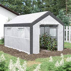 Outsunny - serre de jardin robuste 7 pi x 12 pi x 7 pi à entrée piétonne-L'abri de serre protège les cultures du froid, du gel et de la grêle en hiver et stimule la croissance au printemps et en été
