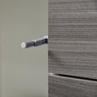 HOMCOM - Buffet latéral haute brillance 31,1 po L avec 2 tiroirs - gris et blanc-Structure fiable en panneaux de particules avec sangles de sécurité anti-basculement 
