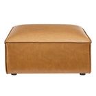 Modway - Restore Cuir végane Ottoman - Tan-Connecteurs modulaires