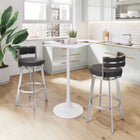 Zuo - Gimsby Tabouret de bar pivotant - Noir-Dimensions: 20,1 po L x 20,1 po L x 38,2 po H