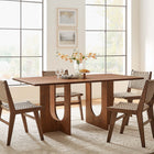 Modway - Rivian Rectangulaire 70 po Bois Table à manger, Noyer-Sièges 6 à 8