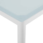 Modway - Raleigh 59 po Terrasse extérieure Aluminium Table à manger, Blanc-Assemblée requise