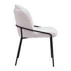 Zuo - Jambi Chaise de salle à manger - Ivoire - Ensemble de 2-Supporte jusqu'à 350 lb