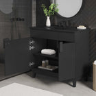 Modway - Miles 36" Vanette de salle de bain - Noir noir-Bassin d’évier en céramique