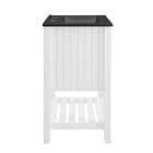 Modway - Prestige 24" Vanette de salle de bain - Blanc Noir-Assemblée requise