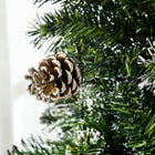 HOMCOM - Sapin de Noël artificiel de 6 pi avec neige - ouverture automatique-La base en métal robuste maintient l'arbre droit