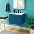 Modway - Maybelle 24" Vanité de salle de bain murale - Blanc marine-Conception murale