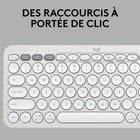 Logitech - Slim Bluetooth Combo, clavier et souris sans fil - Blanc-Faites forte impression... Sans faire de bruit: laissez votre travail parler pour vous grâce à la saisie discrète de type ordinateur portable et à la technologie Silent Touch de la souris