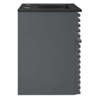 Modway - Render Fixation murale de 18" Vanette de salle de bain - Gris Noir-Tiroir à extension complète