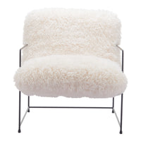 Zuo - Pelut Fauteuil d’appoint - Blanc-Soutien confortable des accoudoirs
