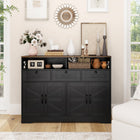 HOMCOM - Buffet de rangement 47,2 po L - noir-Conception anti-basculement assurant sécurité et stabilité 