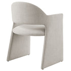 Modway - Talia Tissu rembourré Fauteuil à manger - Lin-Arrivée entièrement assemblée