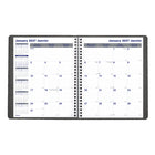 Blueline - 2027 agenda mensuel Net Zero Carbon avec reliure à double spirale – 8 7/8 po x 7 1/8 po – couleurs assorties – bilingue-100 % de papier recyclé post-consommation