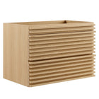 Modway - Render Fixation murale de 30" Armoire de toilette de salle de bain (lavabo non inclus) - Chêne-7