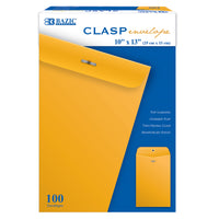 Bazic Products - Enveloppes fermoir, 10 po x 13 po, Pack de 100-Taille : 10 po x 13 po (25 cm x 33 cm)