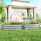 Outsunny - Plates-bandes surélevées 39 po x 23 po x 12 po, lot de 2-Fond ouvert pour un contact direct avec le sol. Pas d'accumulation d'eau au fond 
