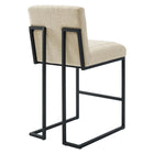 Modway - Indulge Chenal Touffé Tissu Tabourets de comptoir - Beige - Ensemble de 2-Capacité de poids du banc : 330 lb