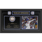 Teoscar Hernandez Signed Official Baseball Deluxe Frame Los Angeles Dodgers - Impression encadree - 26" x 16"-Qualité supérieure - signed baseball framed