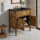 Modway - Elysian 30" Vanette de salle de bain - Noir brun-Charnières de cuisine dissimulées