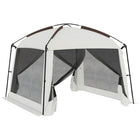 Outsunny - Tente moustiquaire 10 pi L x 10 pi l avec sac de transport et pi lquets de sol, installation facile, convient pour 6 à 8 personnes, blanc-Grande taille adaptée pour six à huit personnes  