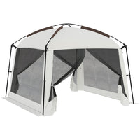 Outsunny - Tente moustiquaire 10 pi L x 10 pi l avec sac de transport et pi lquets de sol, installation facile, convient pour 6 à 8 personnes, blanc-Grande taille adaptée pour six à huit personnes  