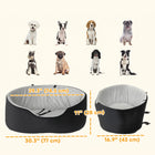 PawHut - Siège Auto pour Chien pour Petits/Moyens Animaux-Couleur : Noir, Gris