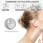 MyBat - Écouteurs sans fil Pro Orbit True étanches avec étui de chargement, blanc-Bluetooth 5.3 rapide et stable Assure une connectivité transparente avec un son à faible latence pour les jeux et les appels