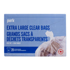 Perk - Sacs transparents extra larges - 31 po x 40 po - Paquet de 20-Sacs à ordures durables et robustes en plastique