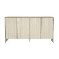 Manhattan Comfort - Novara 60" Buffet contemporain à 4 portes - Chêne blanchi-Finition stratifiée aspect bois : aspect bois chaud et naturel avec une surface durable et facile à nettoyer