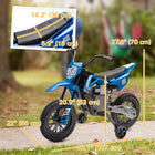 Qaba - Moto tout-terrain pour enfants 12V avec accélérateur à poignée tournante, roues d'entraînement, musique, pour tout-petits 3-6 ans - bleu-Indicateurs de musique et d'alimentation intégrés pour le divertissement et l'information 